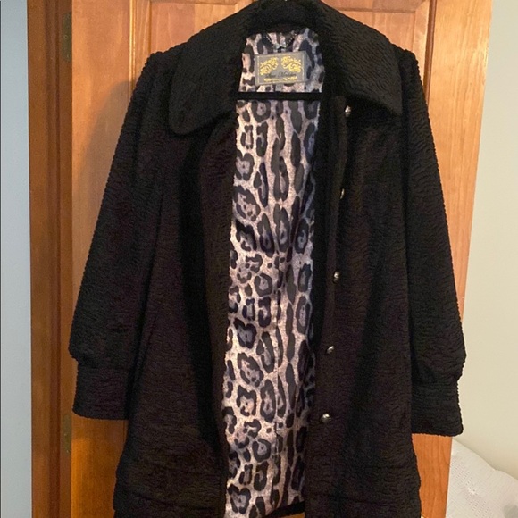 Steve Madden Ladies Black Jacket Mid-Length Button Front Size Large - Picture 10 of 14